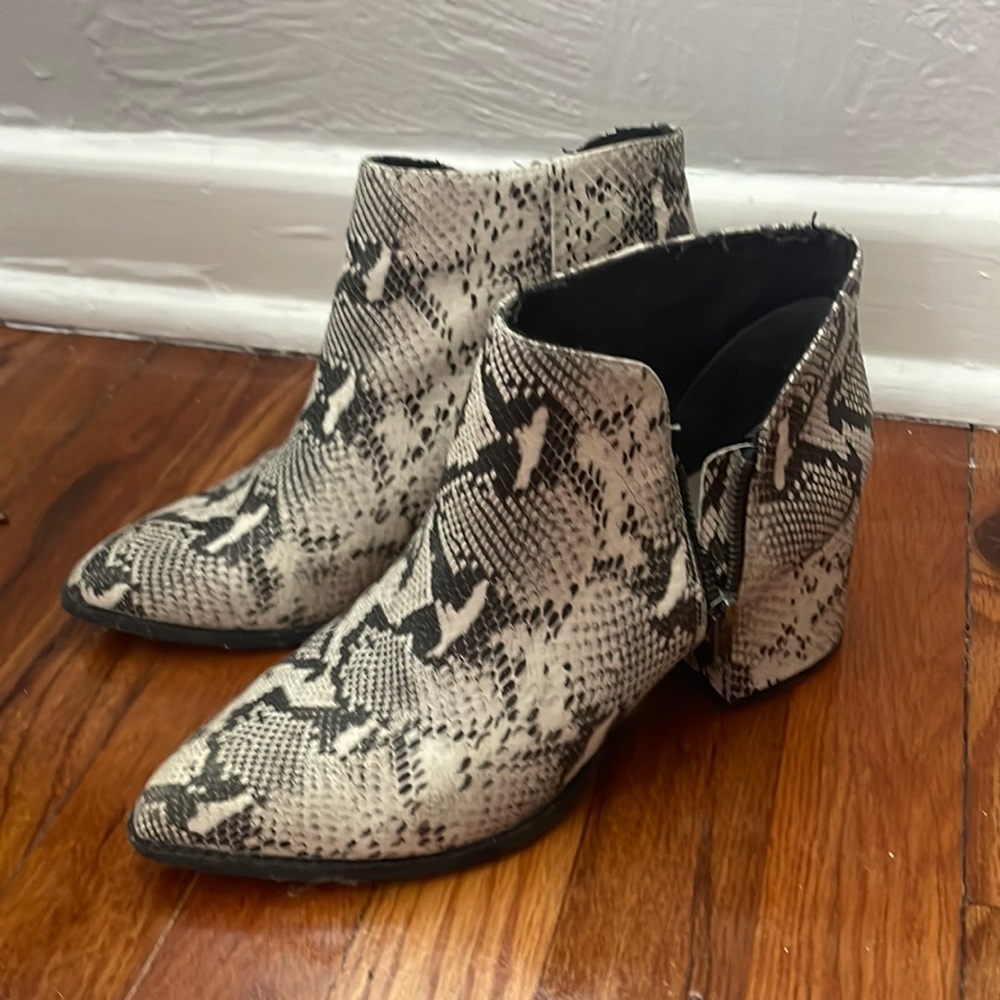 Seychelles Snake Skin Booties